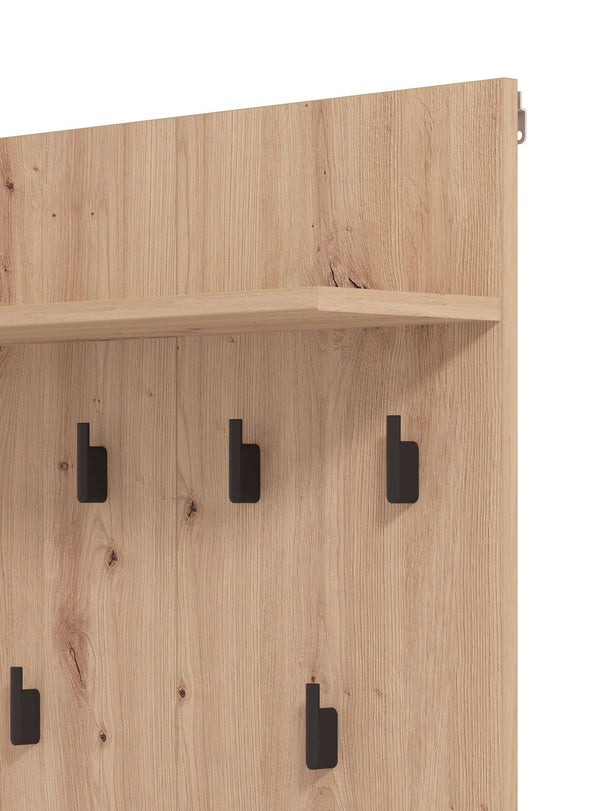 Cuier de perete Landes cu suport palarii si 6 carlige 66 cm