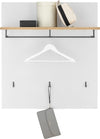 Cuier de perete Milan alb cu suport de palarii 85 cm - LunaHome.ro