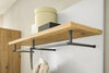 Cuier de perete Milan alb cu suport de palarii 85 cm - LunaHome.ro