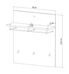 Cuier de perete Milan alb cu suport de palarii 85 cm - LunaHome.ro