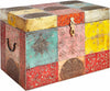 Cutie cufăr pictata manual din lemn de mango cu inchidere metalica 56x33 cm - LunaHome.ro