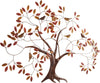 Decorațiune de perete copac Baum din metal, 121x87 cm