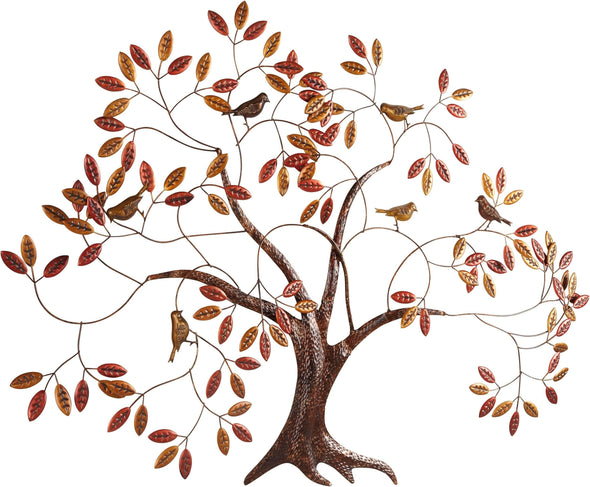 Decorațiune de perete copac Baum din metal, 121x87 cm