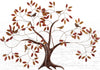 Decorațiune de perete copac Baum din metal, 121x87 cm