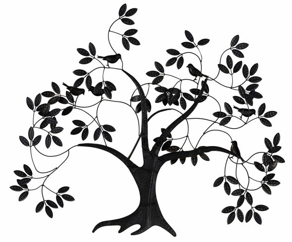 Decorațiune de perete copac Baum din metal, 121x87 cm