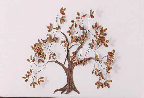 Decorațiune de perete copac Baum din metal, 121x87 cm