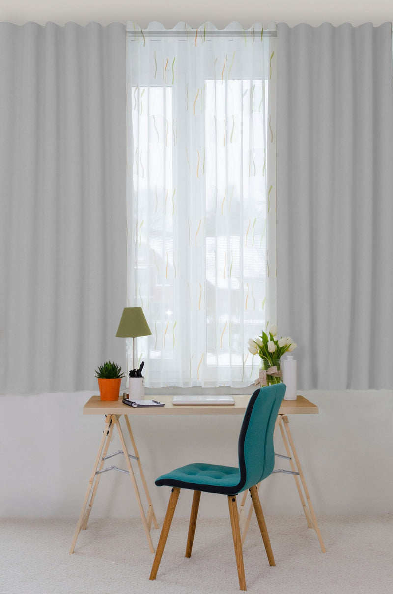 Draperie opaca Galdin alba 140x245 cm - LunaHome.ro