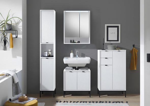 Dula inalt de baie Lucera cu design modern alb 32 cm - LunaHome.ro