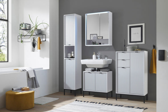 Dula inalt de baie Lucera cu design modern alb 32 cm - LunaHome.ro