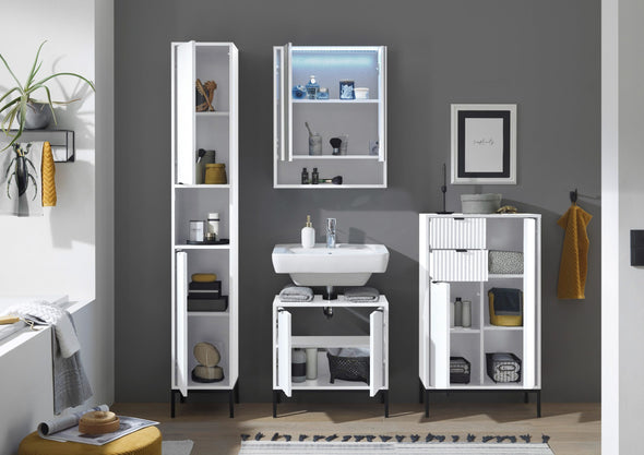 Dula inalt de baie Lucera cu design modern alb 32 cm - LunaHome.ro