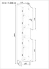Dula inalt de baie Lucera cu design modern alb 32 cm - LunaHome.ro