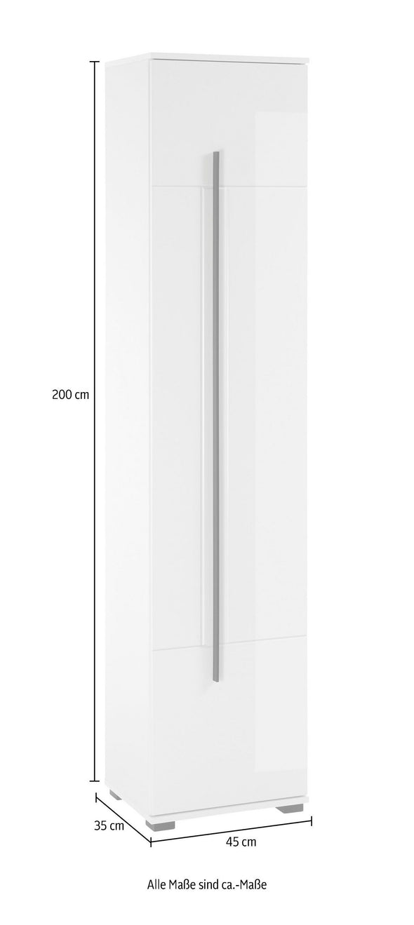 Dulap Cantara alb cu design modern cu o usa 45 cm - LunaHome.ro