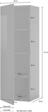 Dulap Cayman cu design modern, negru 45 cm latime - LunaHome.ro