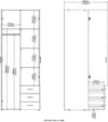 Dulap Inosign alb cu 2 usi si 3 sertare 78 cm lățime - LunaHome.ro