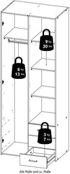 Dulap Inosign alb cu 2 usi si 3 sertare 78 cm lățime - LunaHome.ro