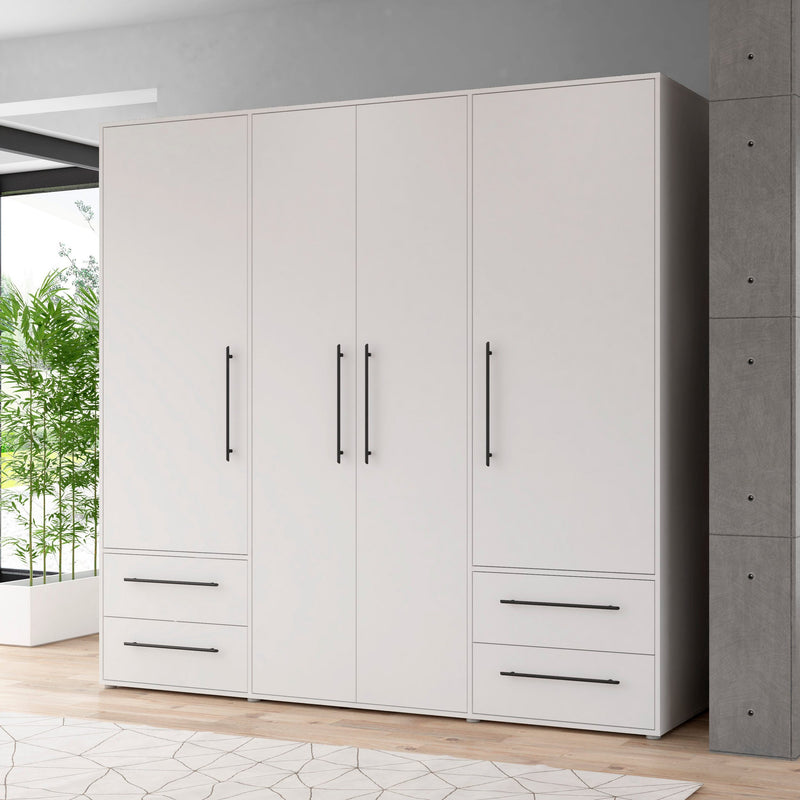 Dulap Jupiter FORTE cu 4 usi si 4 sertare, 206 cm latime - LunaHome.ro