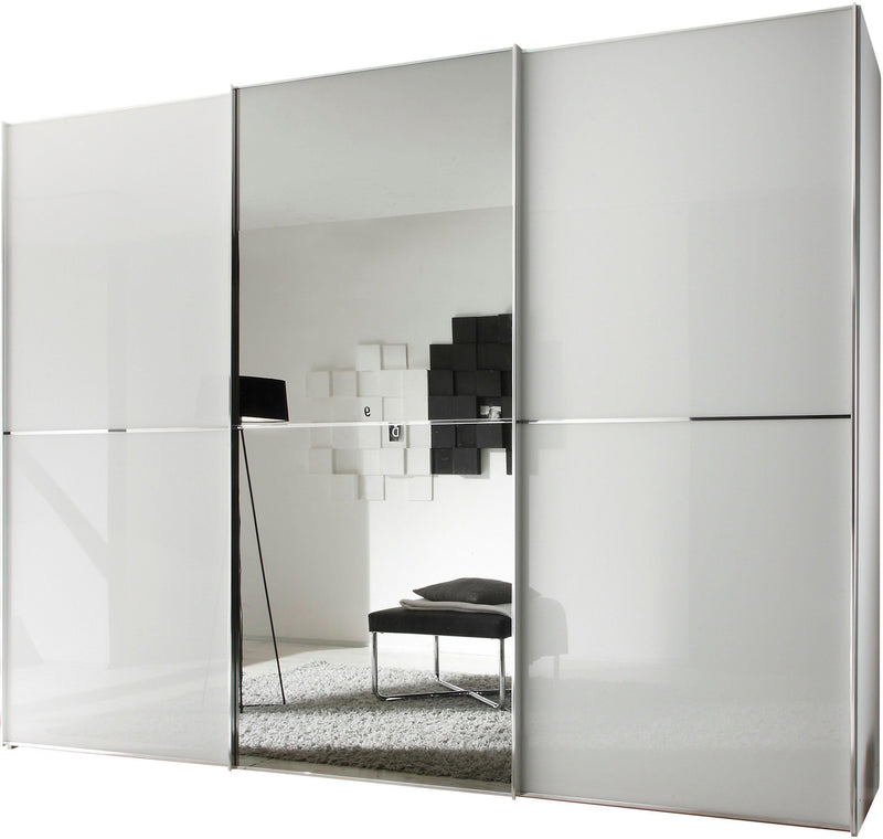 Dulap STAUD Sinfonie Plus cu 3 uși glisante din sticla alb 298 cm - LunaHome.ro