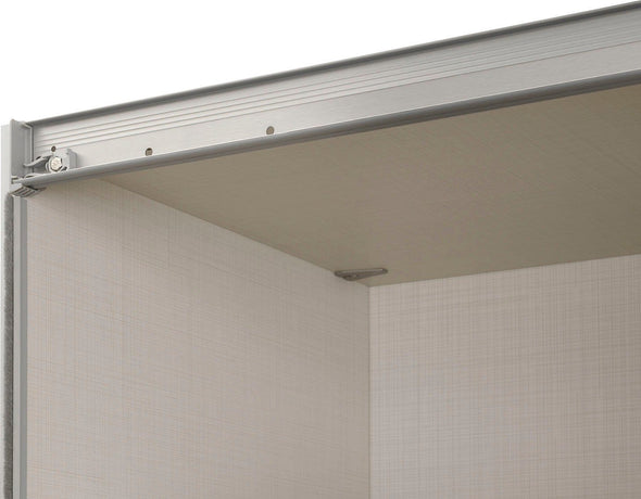 Dulap STAUD Sinfonie Plus cu 3 uși glisante din sticla alb 298 cm