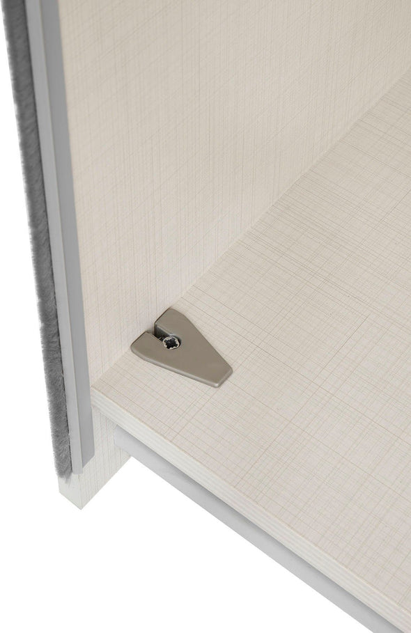 Dulap STAUD Sinfonie Plus cu 3 uși glisante din sticla alb 298 cm