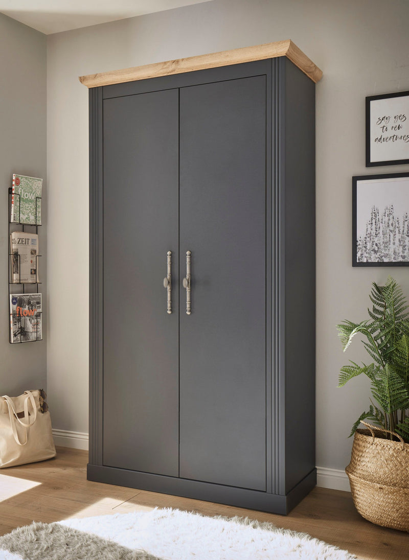 Dulap »Westminster« gri inchis in stil romantic, 108 cm latime - LunaHome.ro