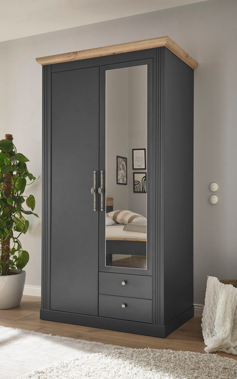 Dulap »Westminster« gri inchis in stil romantic, 109 cm latime - LunaHome.ro