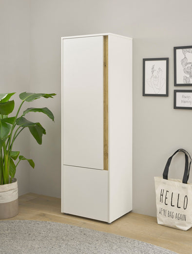 Dulap alb City Giron cu 2 uși ideal pentru birou sau depozitare, 50 cm latime - LunaHome.ro