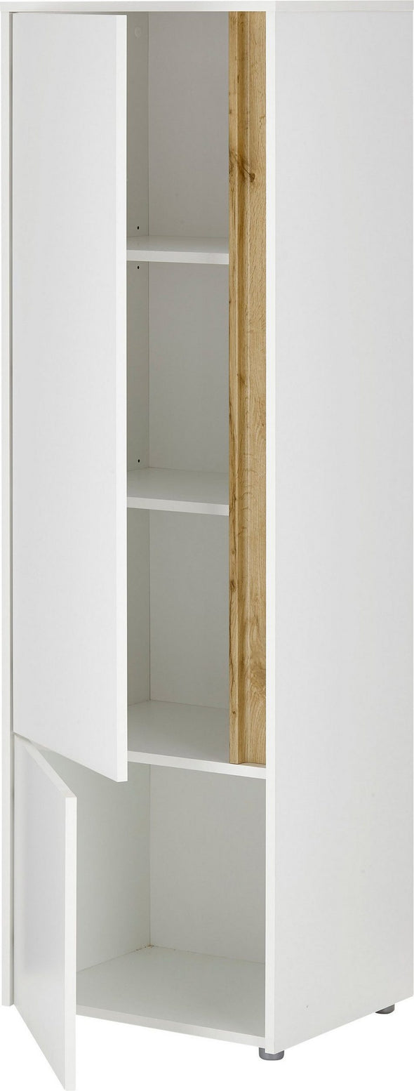 Dulap alb City Giron cu 2 uși ideal pentru birou sau depozitare, 50 cm latime - LunaHome.ro