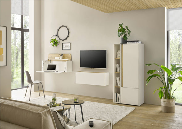 Dulap alb City Giron cu 2 uși ideal pentru birou sau depozitare, 50 cm latime - LunaHome.ro