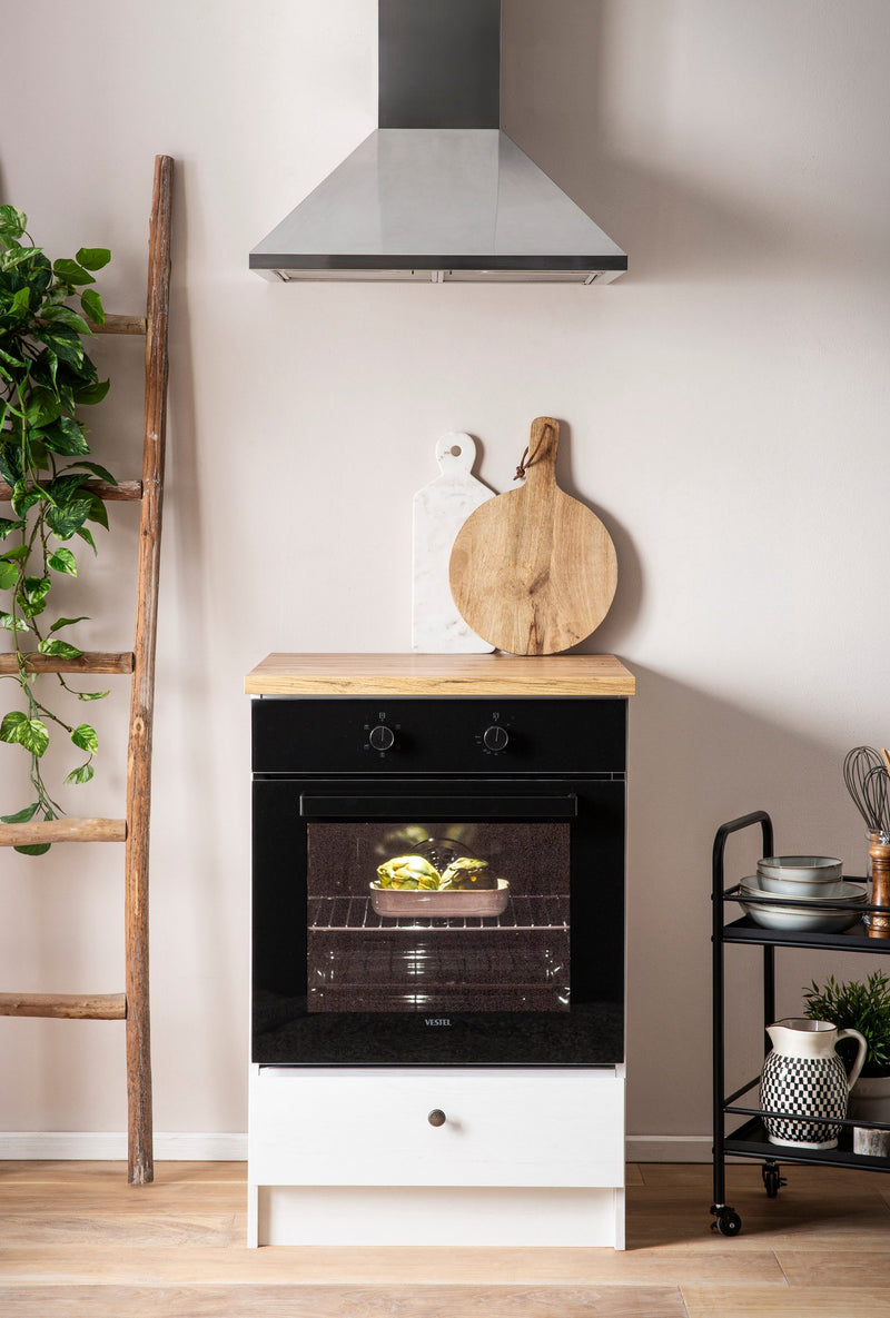 Dulap alb de bucatarie Westminster pentru cuptor 63 cm - LunaHome.ro