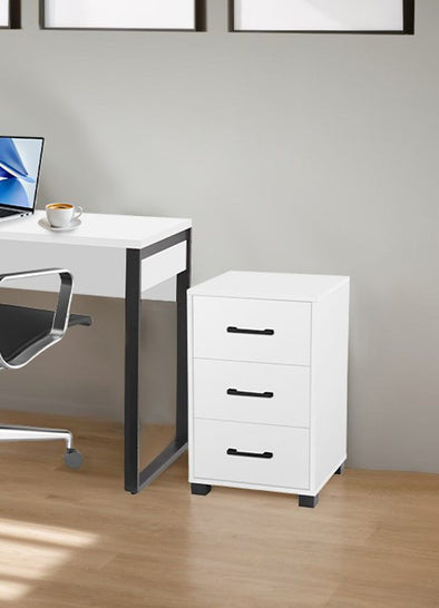 Dulap container rollbox de birou cu sertare Moid alb 40x64 cm - LunaHome.ro
