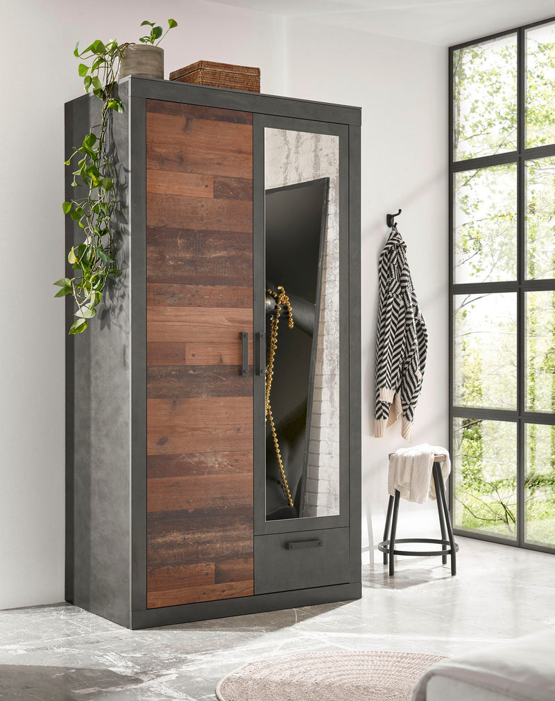 Dulap cu oglinda Brooklyn cu aspect modern, 104 cm latime - LunaHome.ro
