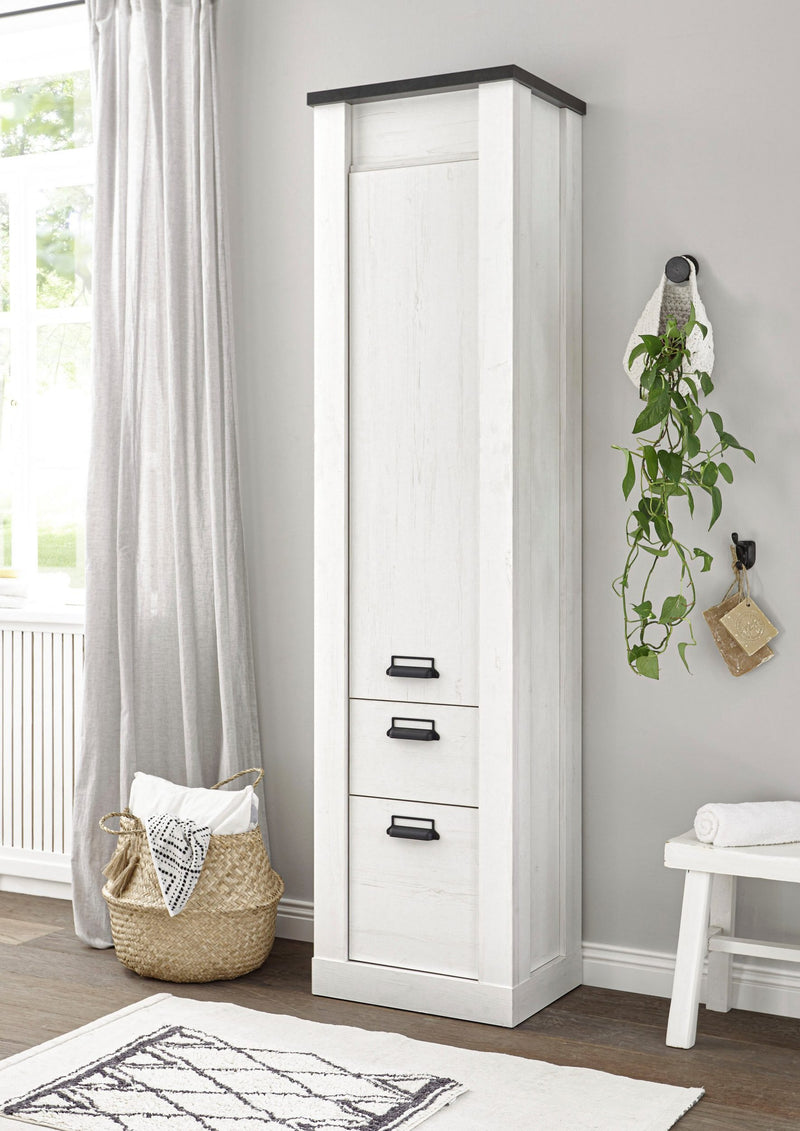 Dulap cu o usa cu aspect de lemn Sherwood, aspect modern, 51 cm latime - LunaHome.ro