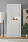 Dulap cu vitrina Chester alb mat modern 85 cm lățime