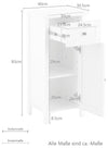 Dulap de baie Aalborg alb cu sertar si usa 40 cm lățime - LunaHome.ro