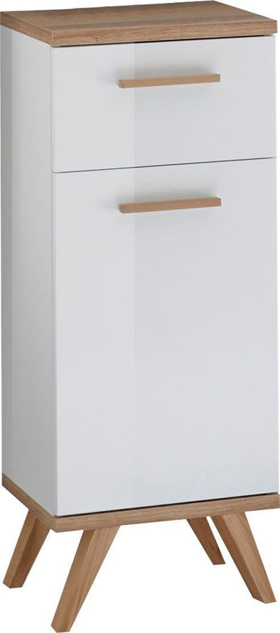 Dulap de baie Quickset 923 alb lucios cu picioare 35,5 cm