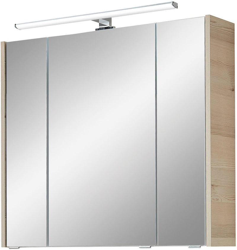 Dulap de baie Quickset Saphir 2 usi cu oglinda si priza 80 cm