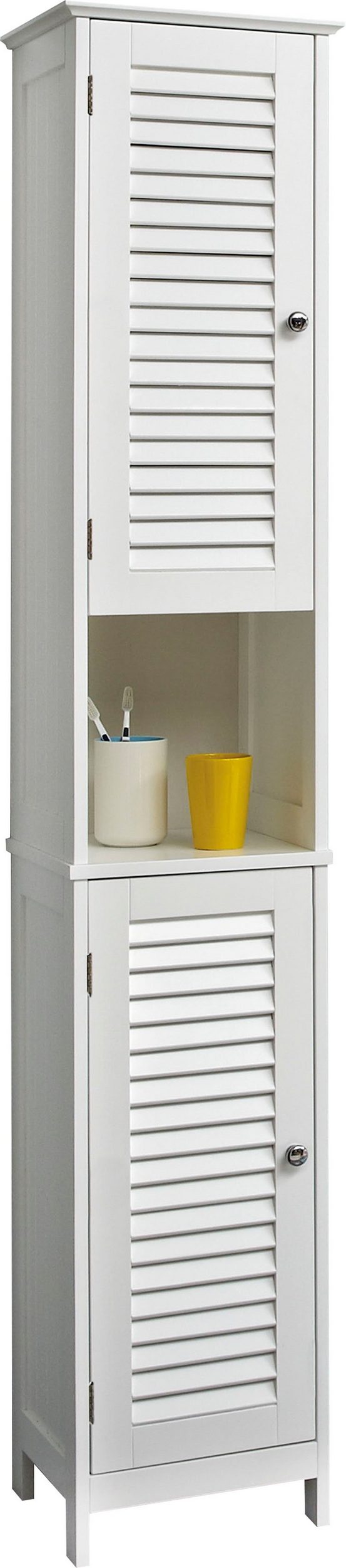 Dulap de baie Quickset alb cu 2 usi 32 cm lățime - LunaHome.ro