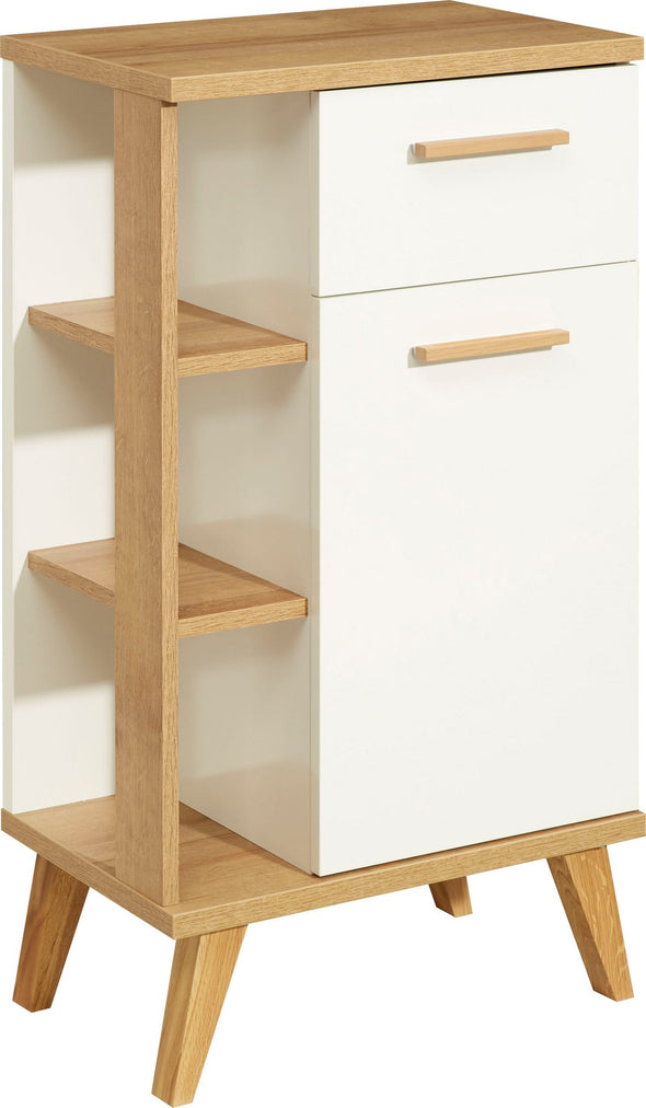 Dulap de baie Quickset alb cu design scandinav 50,5 cm - LunaHome.ro