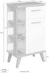 Dulap de baie Quickset alb cu design scandinav 50,5 cm - LunaHome.ro