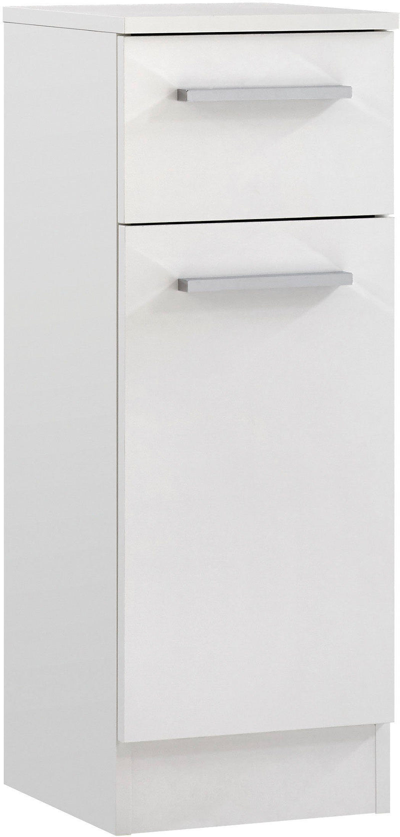 Dulap de baie Quickset alb cu o usa si un sertar, 30 cm lățime - LunaHome.ro