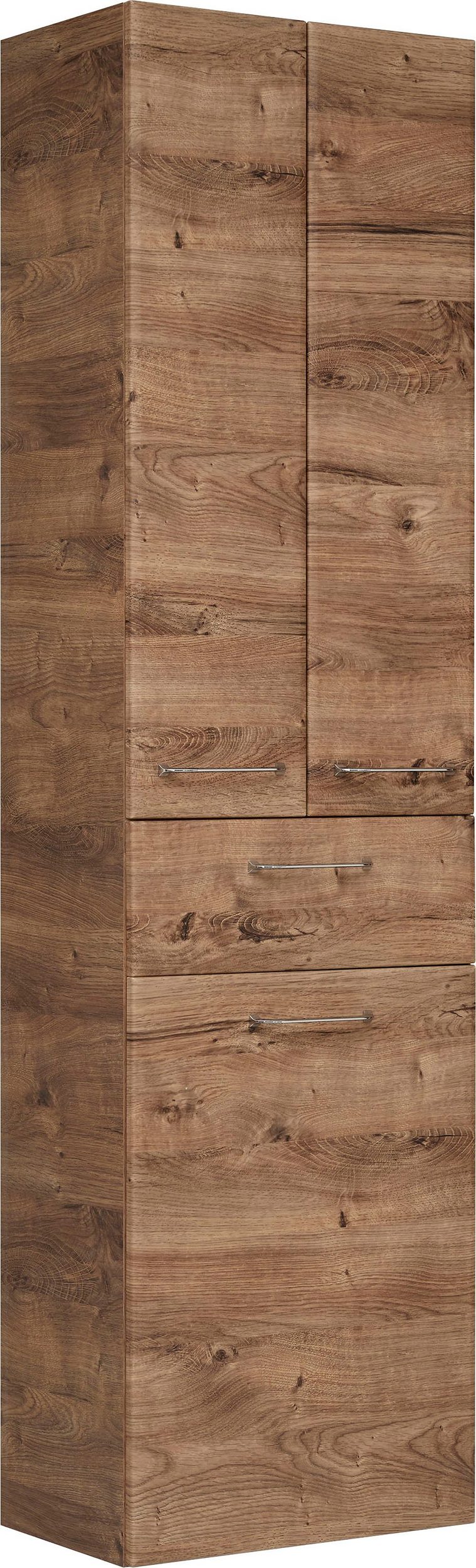 Dulap de baie Quickset culoare stejar cu cos de rufe 50 cm lățime - LunaHome.ro