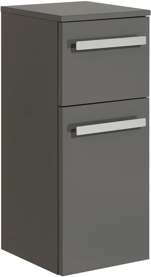Dulap de baie Seria 4005 gri lucios cu 1 usa, 30 cm lățime - LunaHome.ro