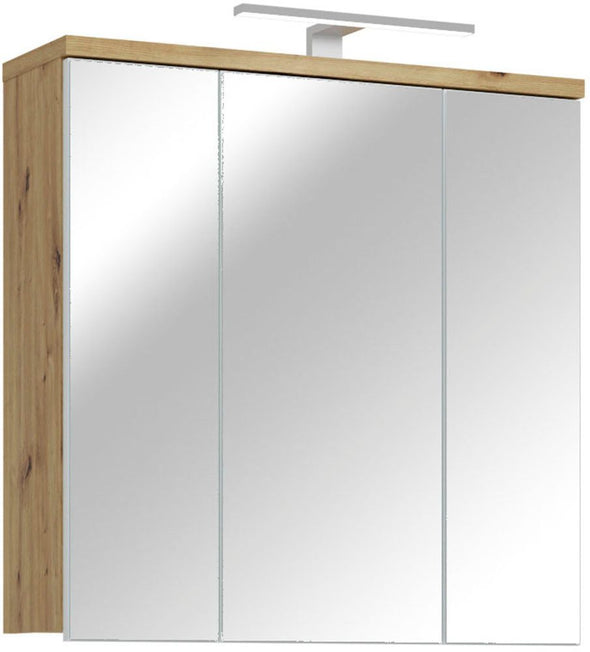 Dulap de baie Veris cu oglinzi si iluminat 70 cm lățime - LunaHome.ro