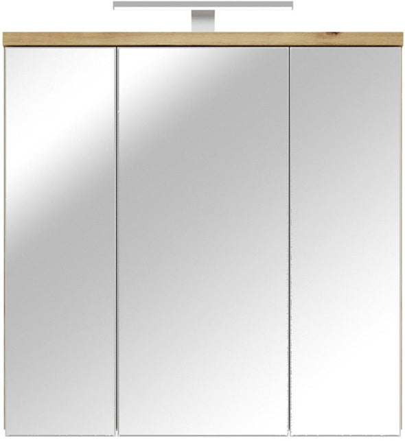 Dulap de baie Veris cu oglinzi si iluminat 70 cm lățime - LunaHome.ro