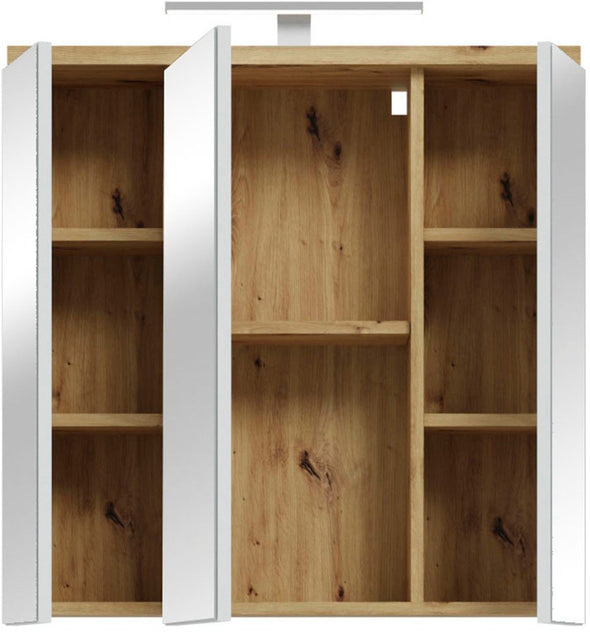 Dulap de baie Veris cu oglinzi si iluminat 70 cm lățime - LunaHome.ro