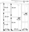 Dulap de baie Veris cu oglinzi si iluminat 70 cm lățime - LunaHome.ro