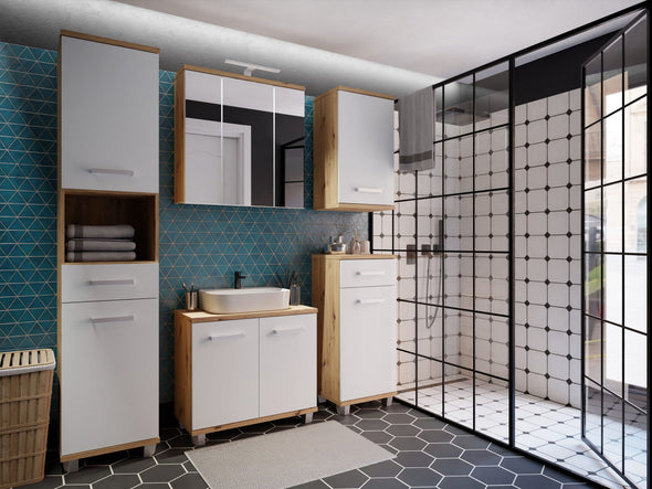 Dulap de baie Veris pentru spatii mici 40 cm lățime - LunaHome.ro