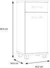 Dulap de baie Veris pentru spatii mici 40 cm lățime - LunaHome.ro