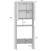 Dulap de baie Wisla gri pentru masina de spalat 68 cm - LunaHome.ro