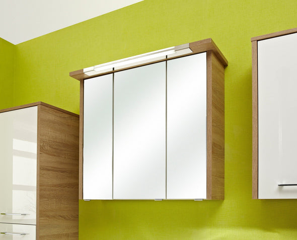 Dulap de baie cu oglinda Quickset 382 cu iluminare LED 75 cm - LunaHome.ro
